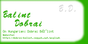 balint dobrai business card